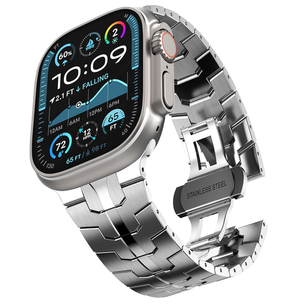 Amazon.com: CHANCHY Stainless Steel Band for Apple Watch